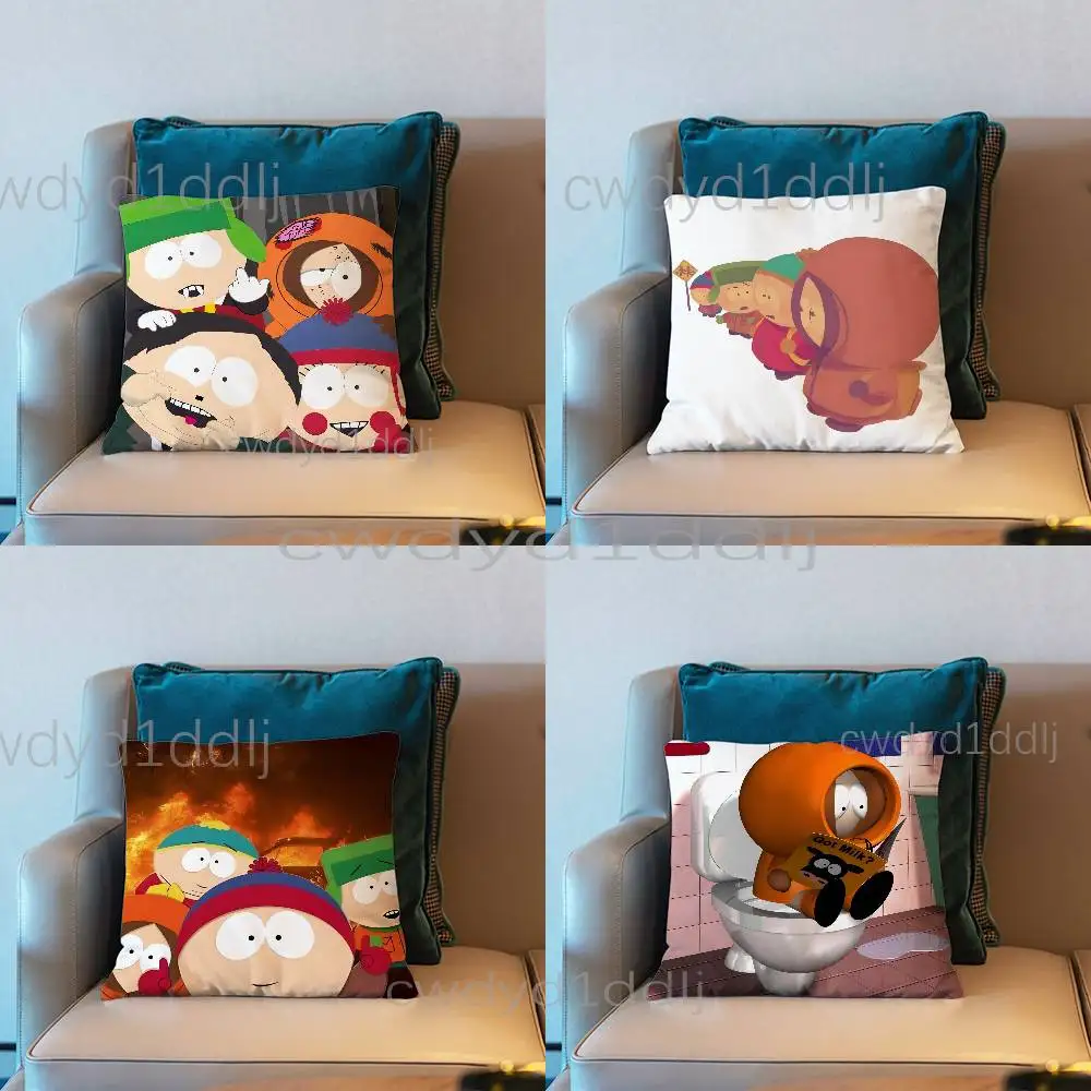 

S-South P-Park Cartoon Pillowcases Cute Funny Pillow Case For Wedding Party Home Decor Comfy Pillow Cover