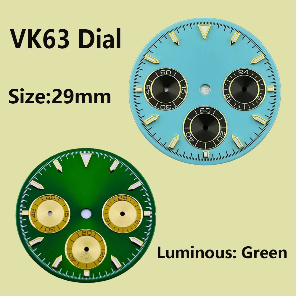 New 29Mm Dial VK63 … - image