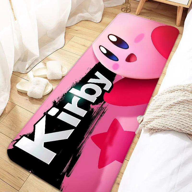 Game Pink Star K-Kirbys Door Mat Entrance Non-slip Doormat Washable Kitchen Carpet Living Room Hallway Rugs Bathroom Bath