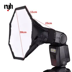 Octagon Flash Diffuser 30cm 12 inch 8 Square Mini Softbox for Canon Nikon YongNuo Speedlite Photo Studio Accessories Soft Box