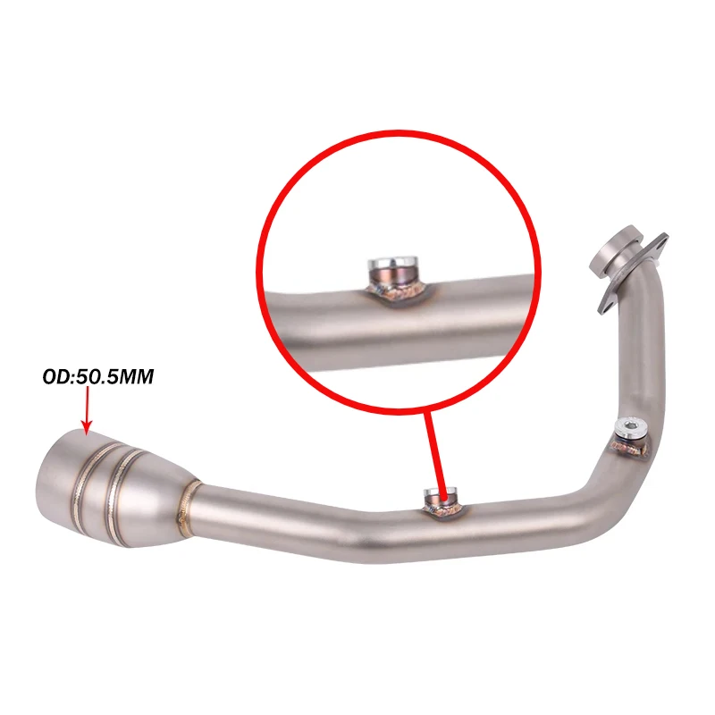 

For KTM DUKE 125 250 390 ADV 2024 2025 2026 Slip On Exhaust Front Link Pipe Motorcycle System Escape