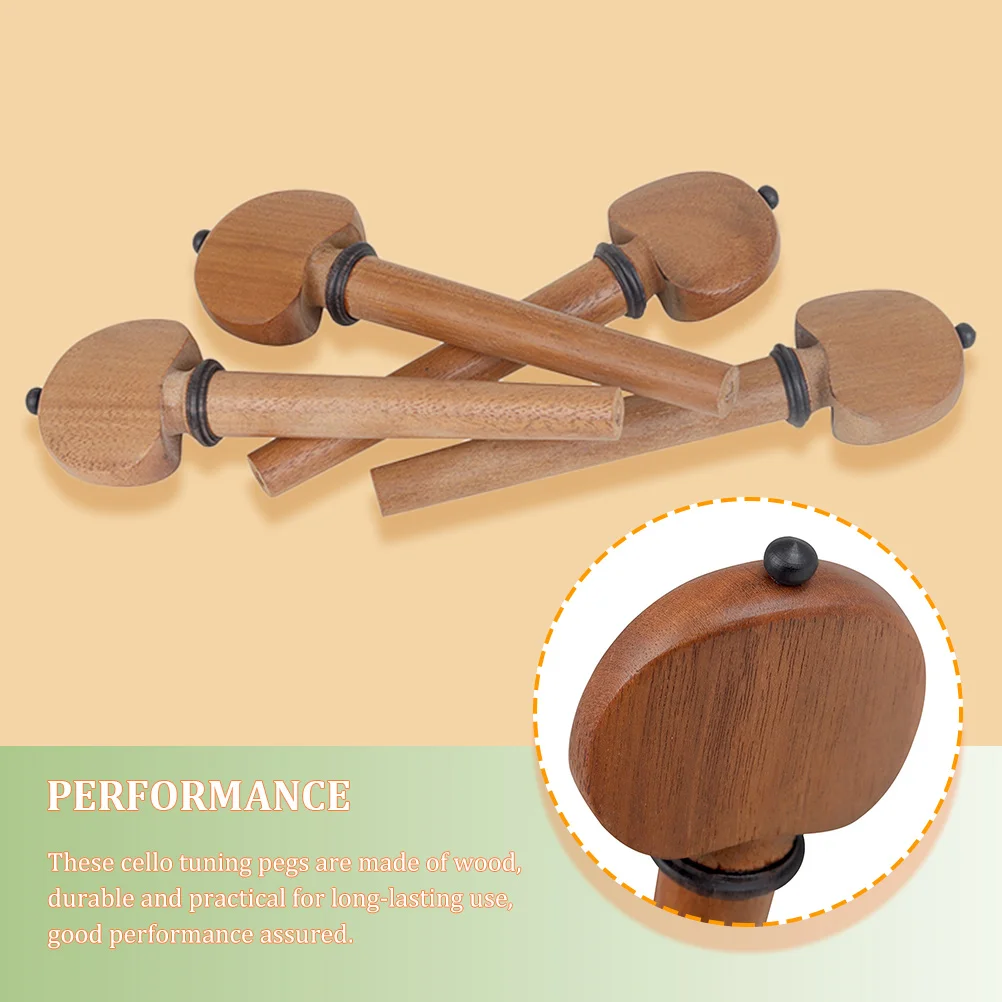 

4 Pcs Cello Tuning Peg Useful Pegs Practical Tuner Accessories Replacement Guitar