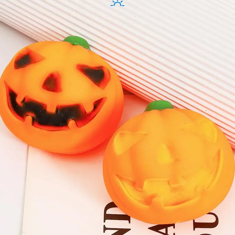 Bolas antiestrés de calabazas de Halloween para adultos, juguete antiestrés divertido, juguete Fidget de calabaza pequeña, Bola de ventilación sensorial para niños