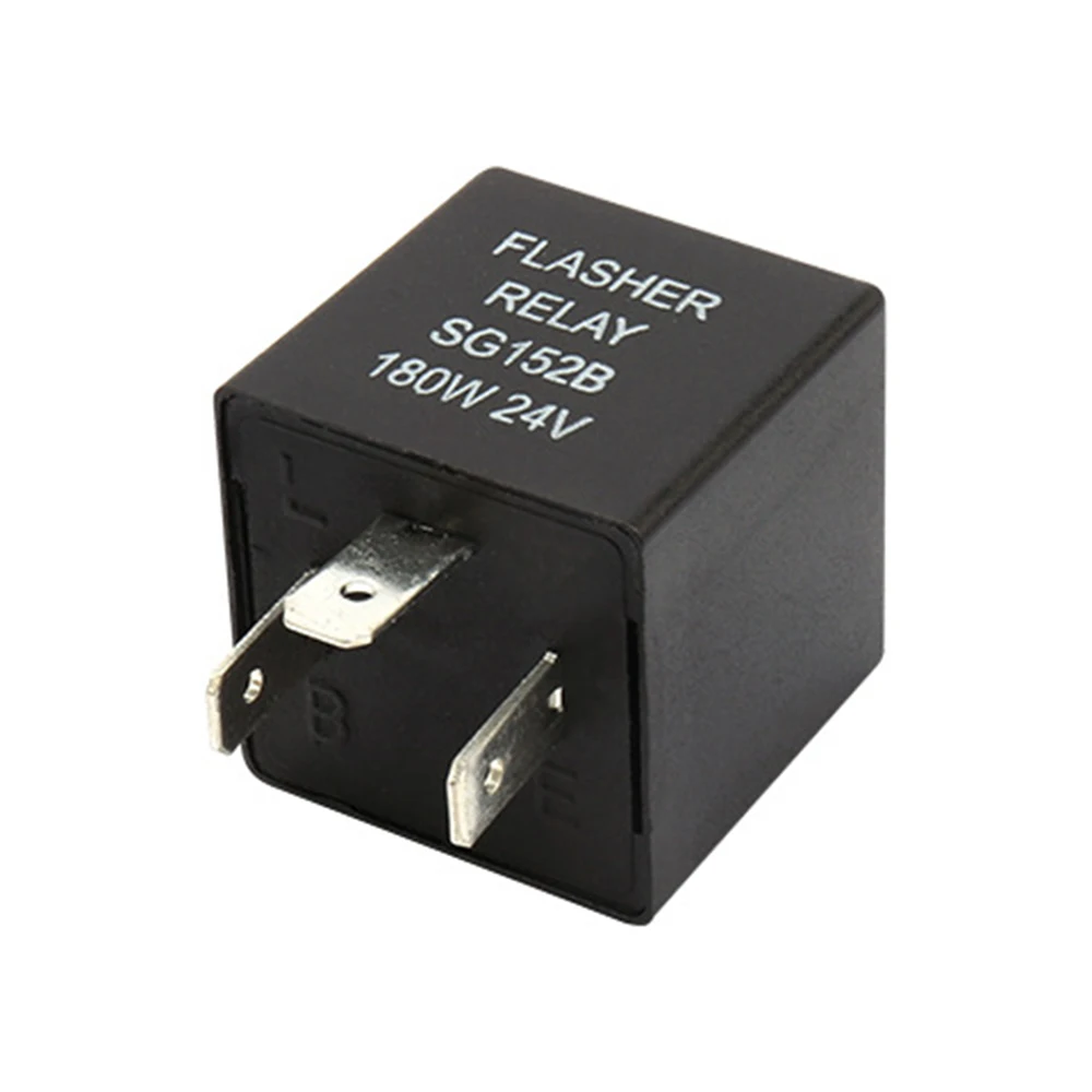 3 Pin Car Motorcycle LED Flasher Relay 12 24V Universal Electronic Adjustable Freauency Turn Signal Light Blinker Flasher Relay