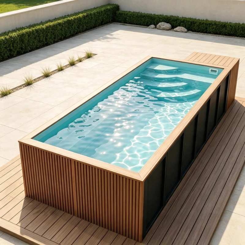 Backyard Swimming Pool Container Swimming Pool Factory Wholesale 20ft Home Family Small Size Outdoor Swimming Pool