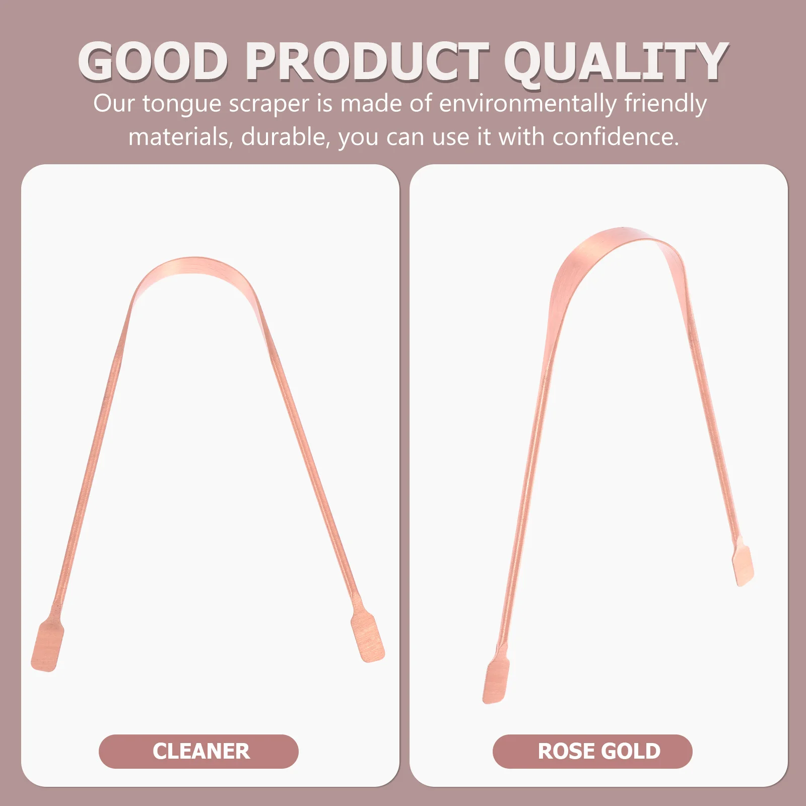 1 pezzo di raschietto per pulizia, materiale ecologico, manico ergonomico, raschietto dorato per la rimozione dell'alito cattivo