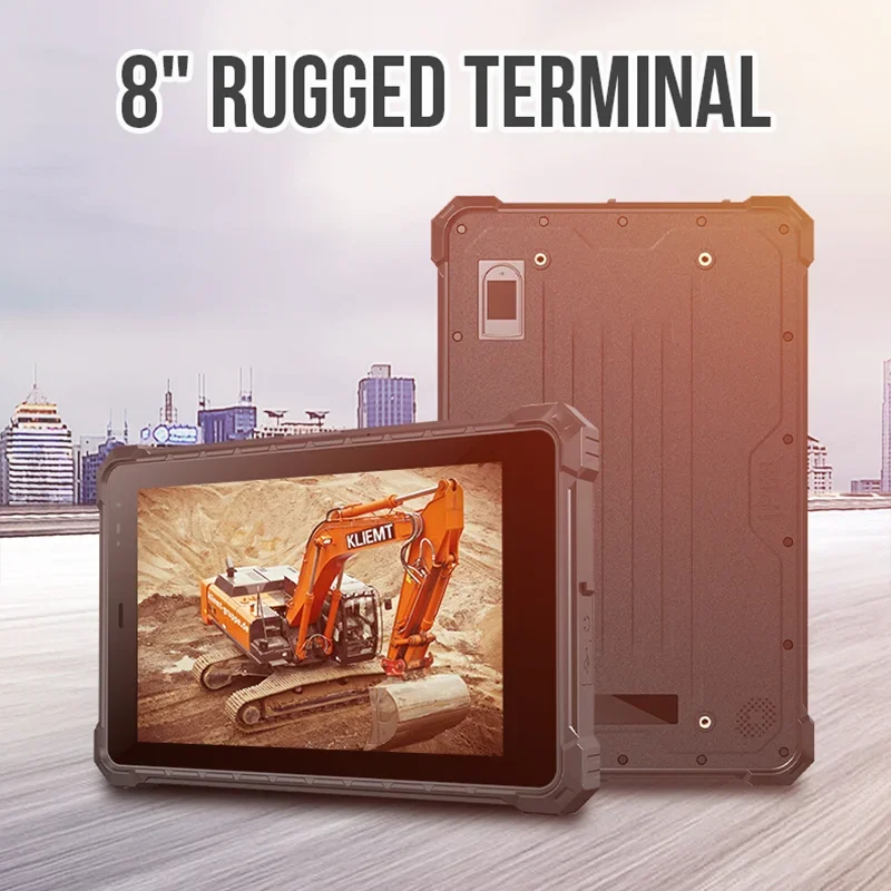 8 Inch Rugged Tablet with Android 10 OS 4GB RAM 64GB Storage 10000mAh Battery IP68 Waterproof for Industrial Outdoor Use