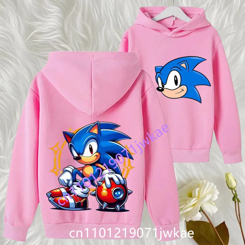 

Sonic Pullover Coat Hots Sale Kid Printed Children's Clothing Kids Hoodie Boys Girls 3-12Year Sweatshirt Cute Autumn Hoodies