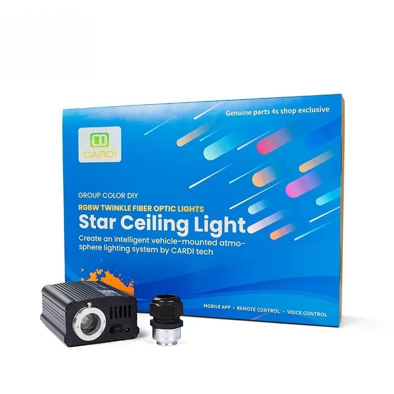 Car Roof Star Light Interior Projector Galaxy Lamp with APP+Remote Control 265 Colors 12V Fiber Optic Ceiling Star Light