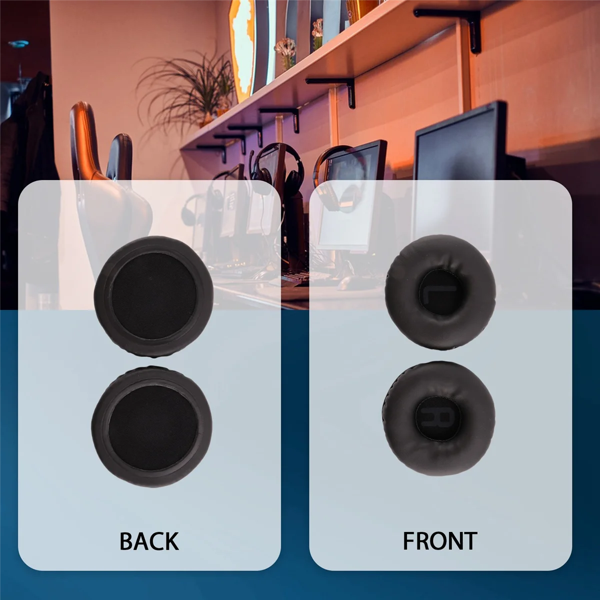 แผ่นรองหู Busa Headset อะไหล่1คู่ฝาครอบหมอนอิงหมอนสำหรับ JBL Tune600 T500BT T450 T450BT แผ่นรองหูฟัง JR300BT