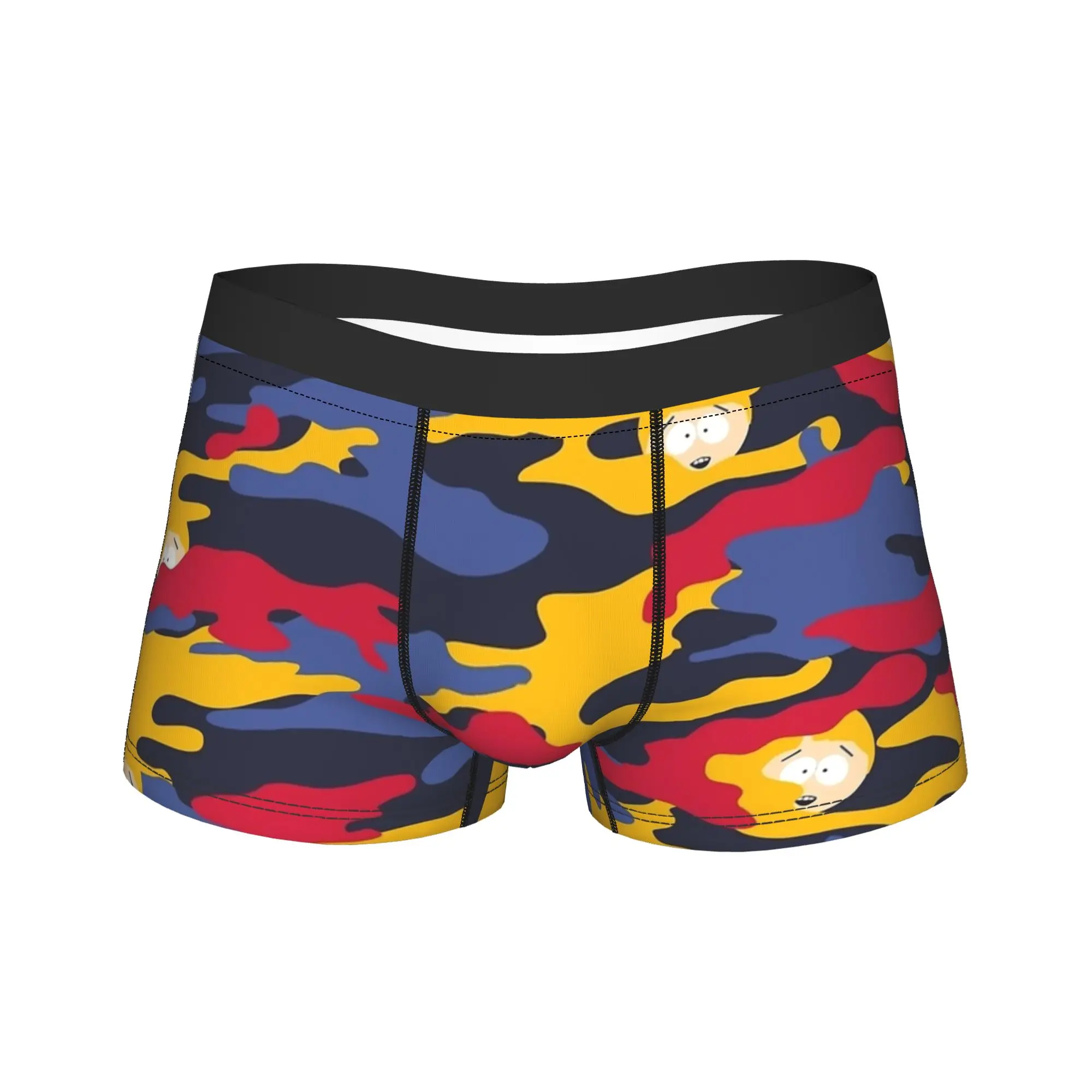 

Man Bradley Biggle Camo Camouflage Long Underwear South-Parks Cartoon Sexy Boxer Briefs Shorts Panties Male Mid Waist Underpants