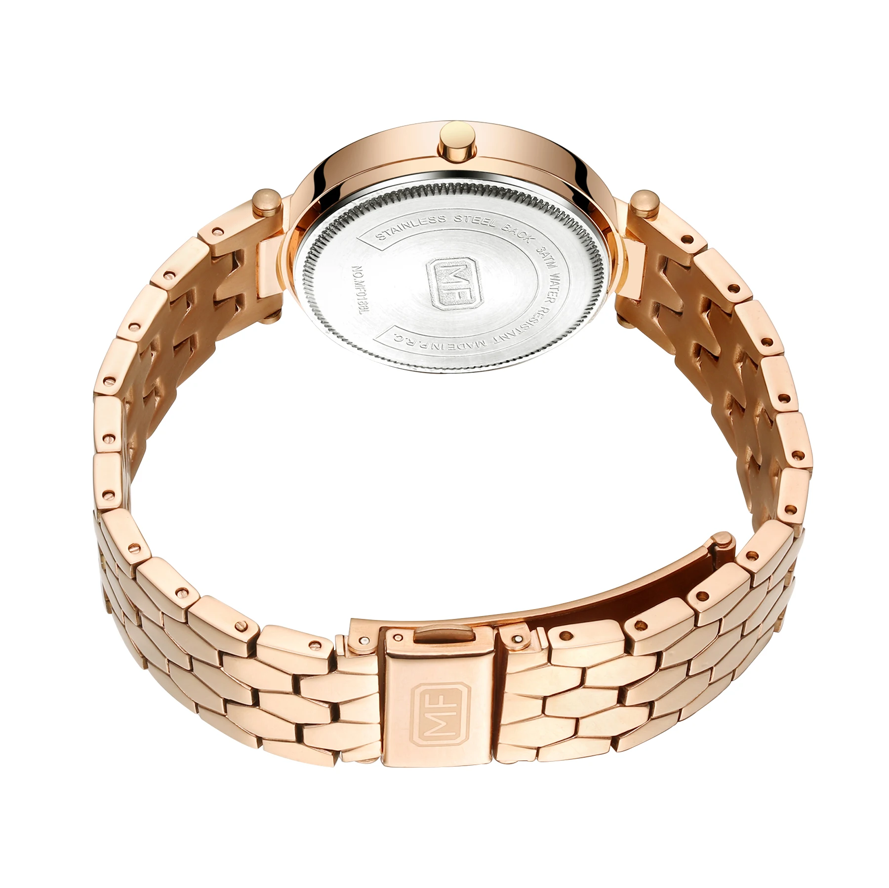 Latest MINI FOCUS MF0186L Unique Design Watch Luxury Gold Stainless Steel Band Japan Movement Waterproof Women Quartz Watches