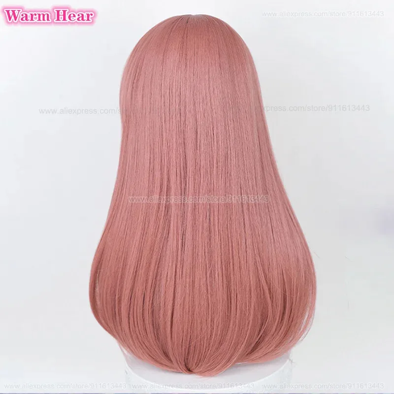 Nakano Miku Cosplay Anime COS 58cm Dark Pink Heat Resistant Hair Wigs +Wig Cap view 5