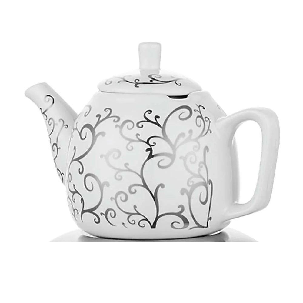 3.5L Stainless Steel White Color Electric Turkish Tea Maker Russian Samovar Portable Water Kettle Automatic Shut-off 360 Degree