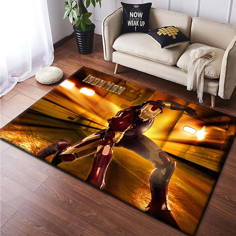 Marvel Iron Man Carpet, decoration Living room Bedroom floor mat Kitchen mat Bedroom Mat,bedroom decor birthday gift Yoga mat