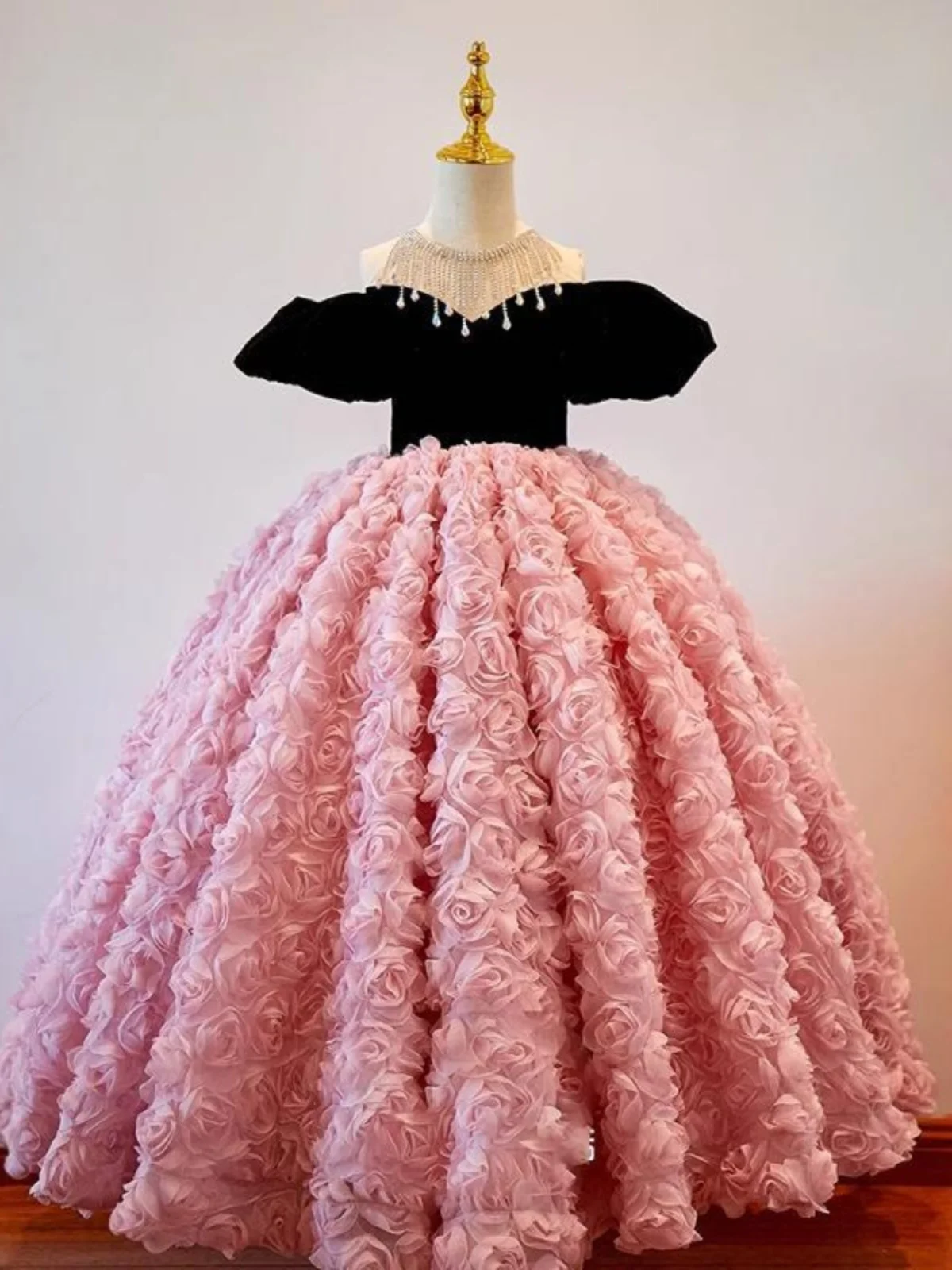 

Princ Sle Long Sve Pink Birthday Dr for Girls Beautiful Aosphere Fairy T Ball Gown Ele Luxury Skirt