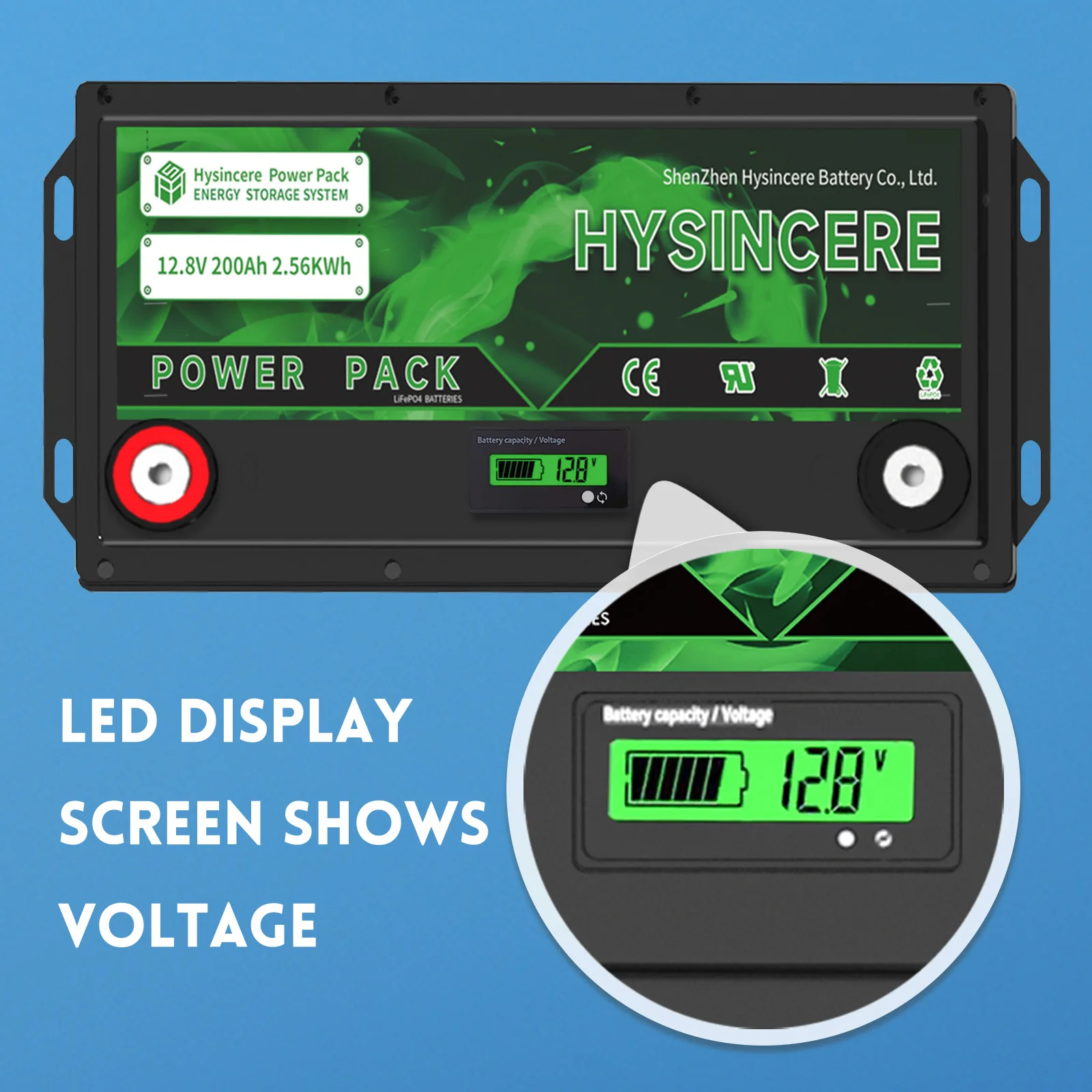 HYSIN 12V 200Ah 100Ah 50Ah LiFePo4 Battery Pack Lithium Iron Phosphate Batteries Built-in BMS for Solar Home Energy Storage Cell