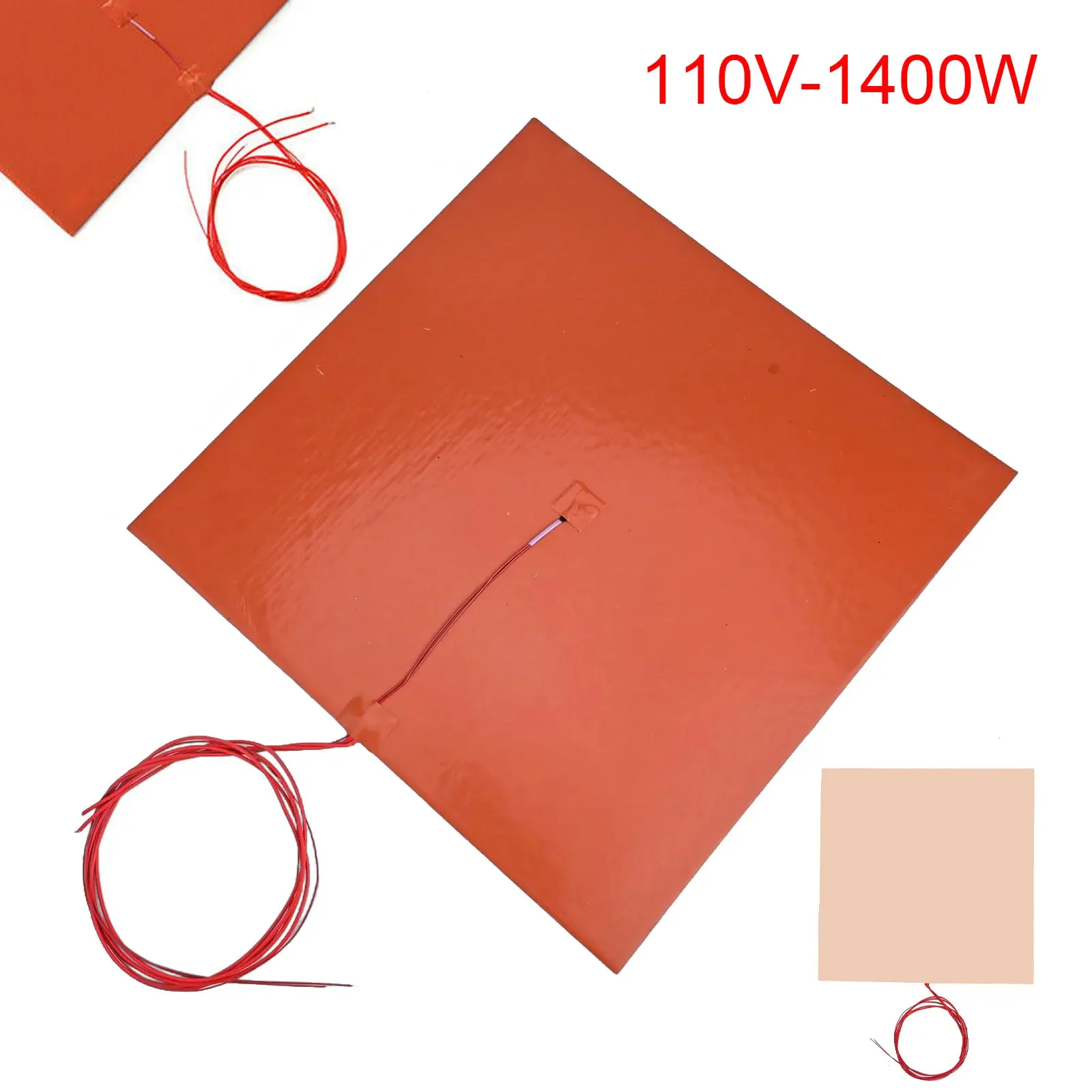 400*400MM 110V/220V 1400W Silicone Heater Mat Pad For Printer Heated Bed Heating High Performance Heating Pad Tool Parts