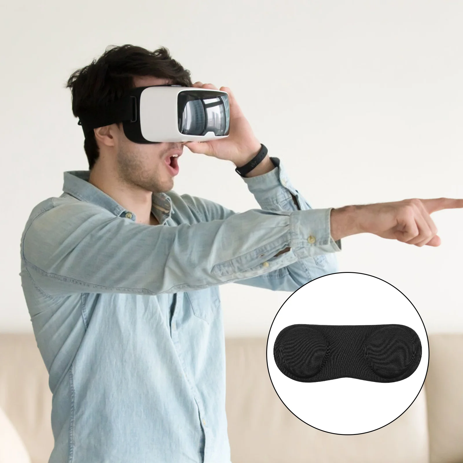 

Black Vr Lens Cover Questvr Compatible Scratch Proof Dust Resistant Long Lasting Protection Lens Protect Cover