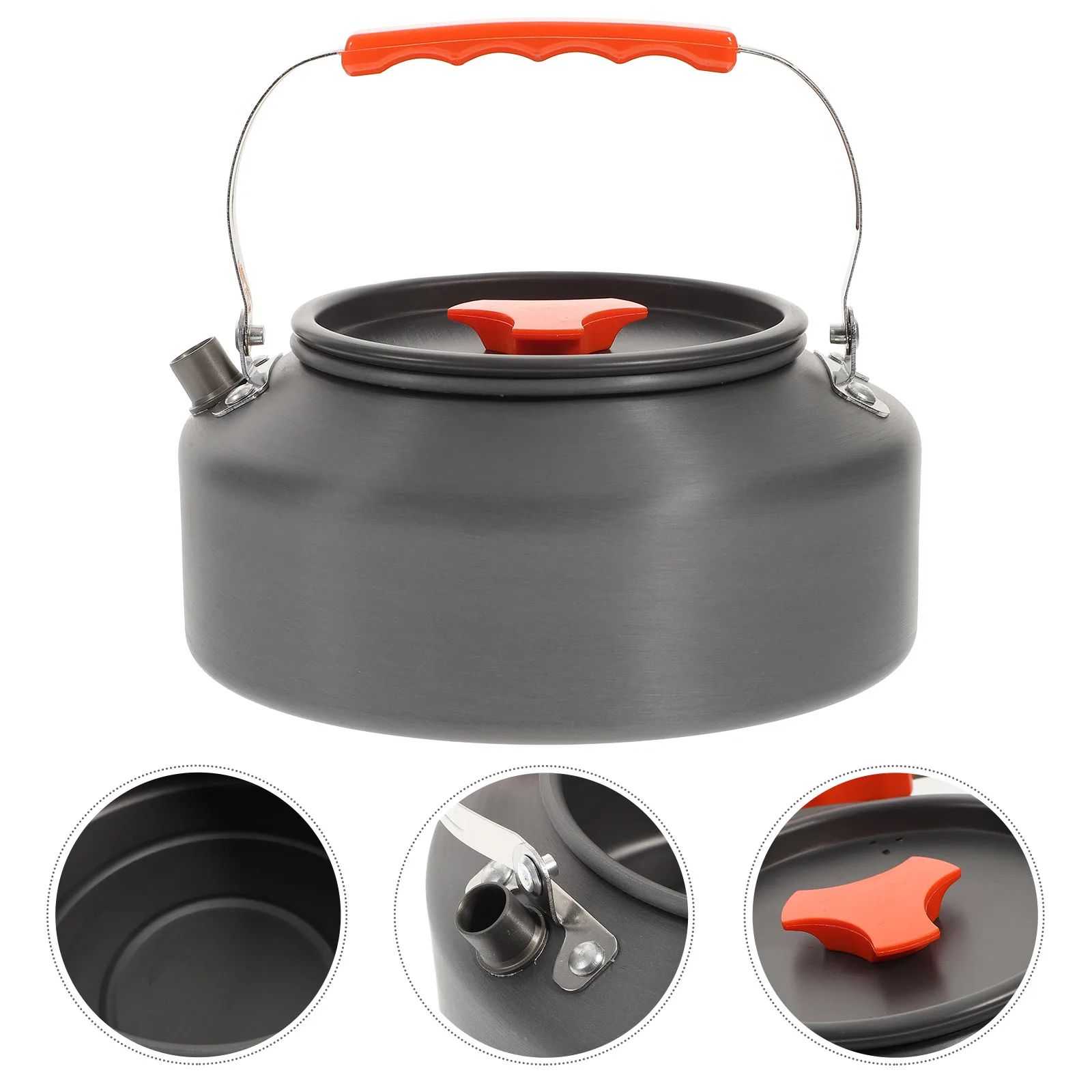

Hot Water Pot Electric Kettle Outdoor Portable Boiler Black Aluminum Alloy Tea Travel