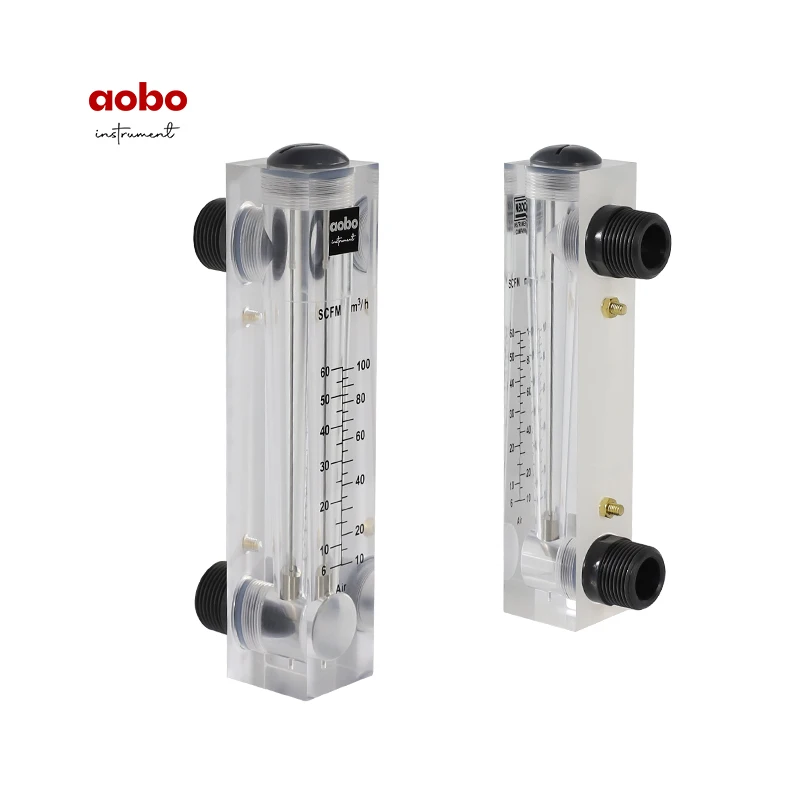 Tube Type Low Flow Flow Rate Controlling Glass PVC Portable Rotameters Flow Meter Water Flowmeter for Ozone Compressed Air