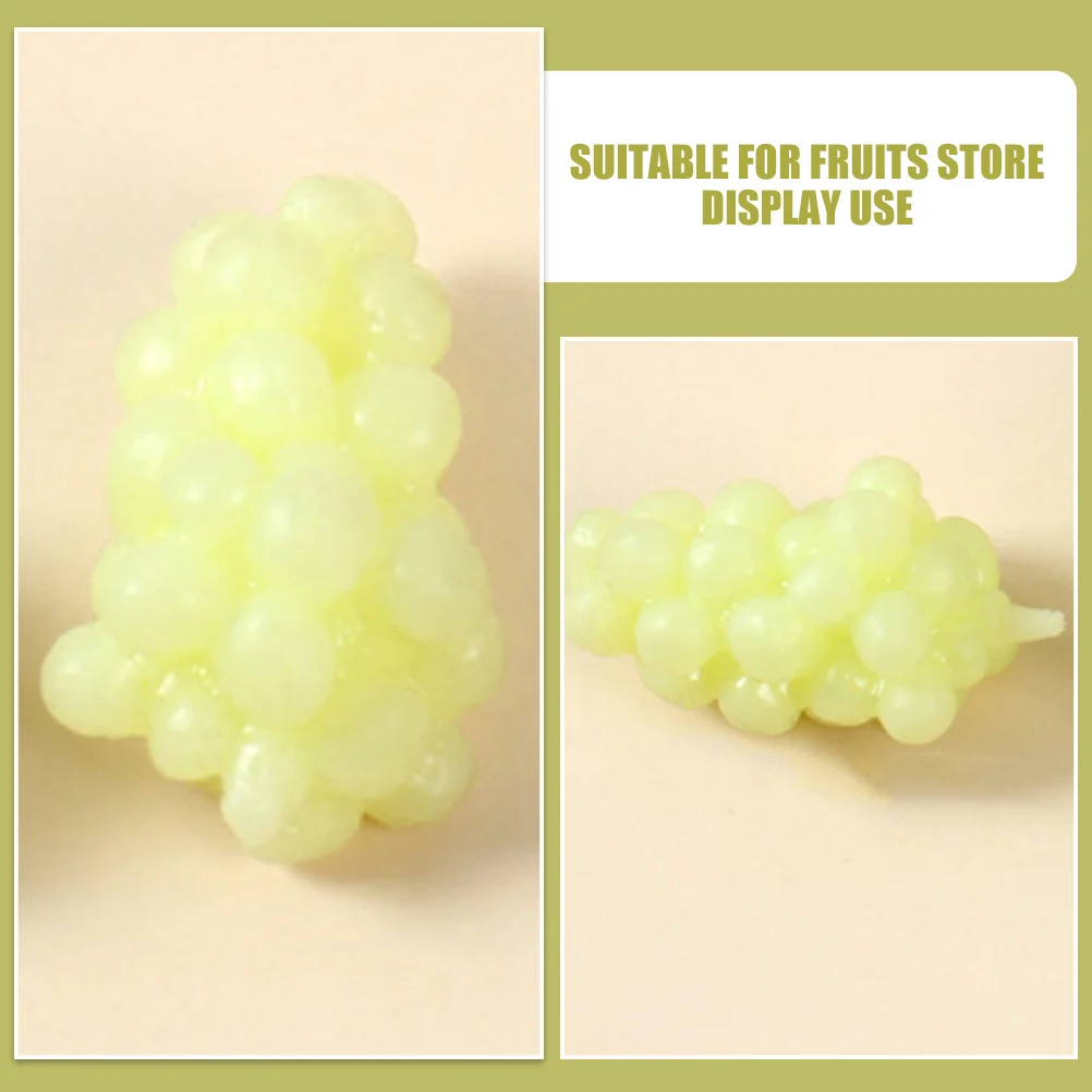 20 قطعة دعائم العنب المصغرة عنب اصطناعي واقعي لديكور بيت الدمى قطعة مركزية محاكاة مشهد تخطيط عرض الفاكهة