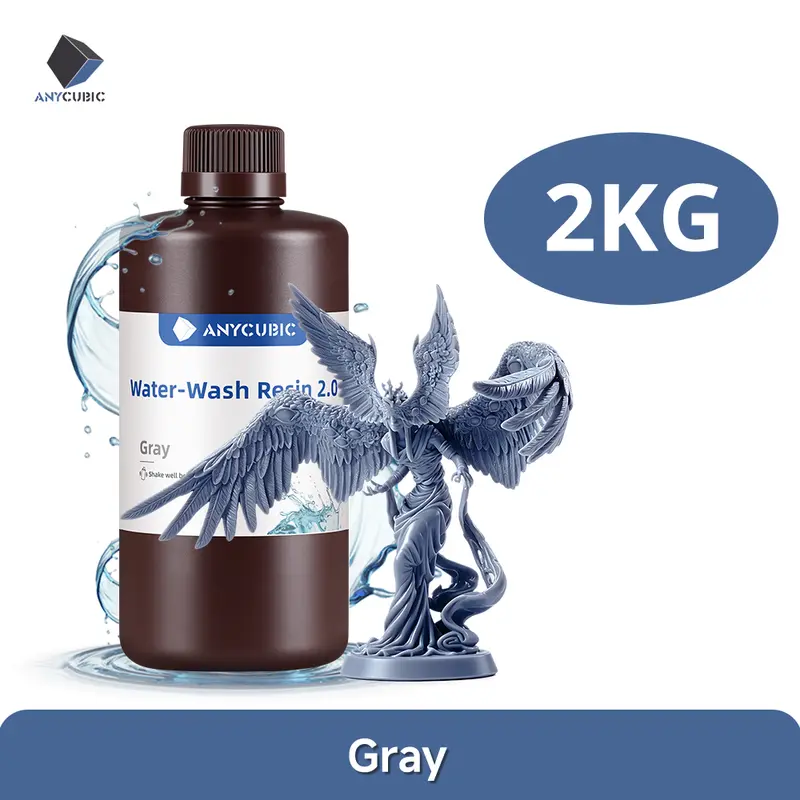 ANYCUBIC Water-Wash Resin For LCD 3D Printer High Precision Low Odor Low Viscosity 3D Printing Standard Photopolymer - Image 19