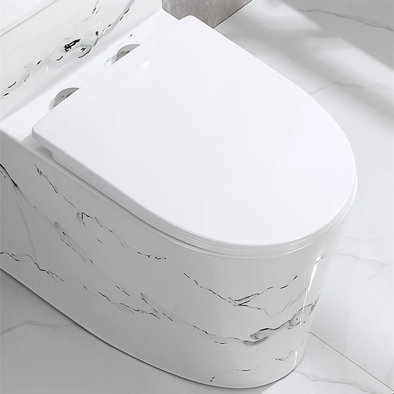 Toilette in ceramica con motivo in marmo, super swirl, per la casa, personalità creativa, dipinta a mano, ad alta temperatura