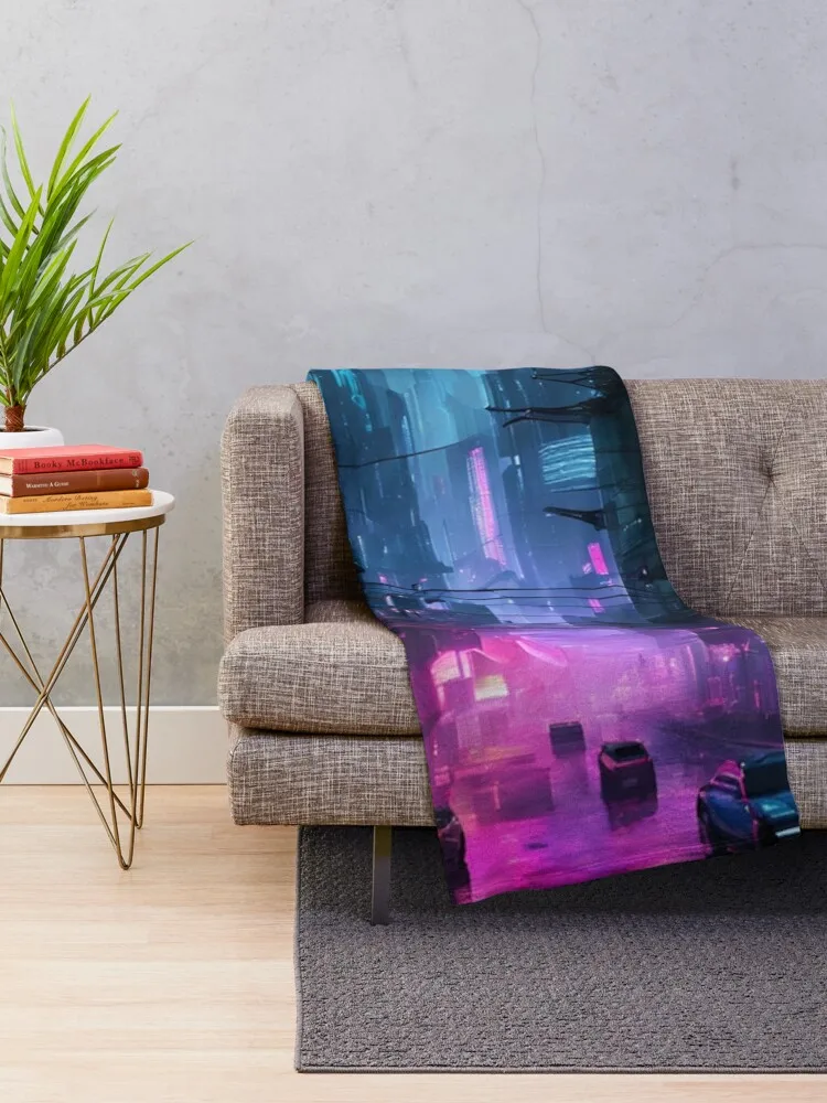 Cyberpunk Night City Art #8 Throw Blanket for winter Sleeping Bag Blankets