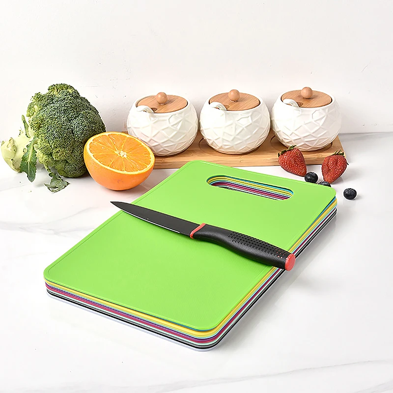 Tabla de cortar cuadrada de PP creativa, tabla para picar verduras y frutas, fácil de limpiar, antideslizante, herramientas de cocina