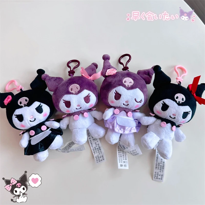 Sanrio Hello Kitty Kuromi Melody Stuffed Toys Pendant Cute Plush Toys Kawaii Keyring Anime Keychain Birthday Gift Party Treats