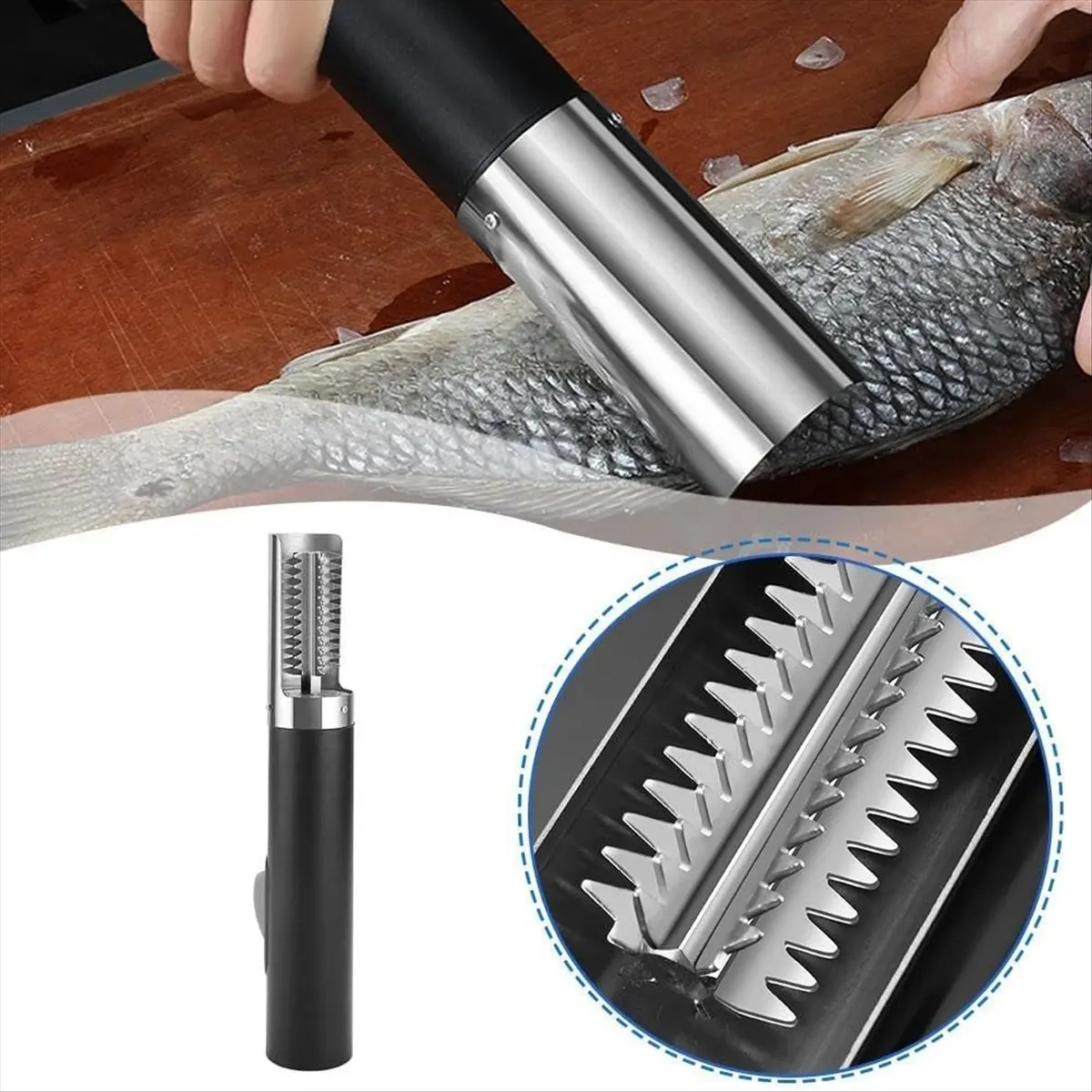 قشارة السمك الكهربائية، مجموعة أدوات إزالة قشارة الأسماك اللاسلكية القوية، أداة تنظيف الأسماك القابلة لإعادة الشحن عبر USB #2