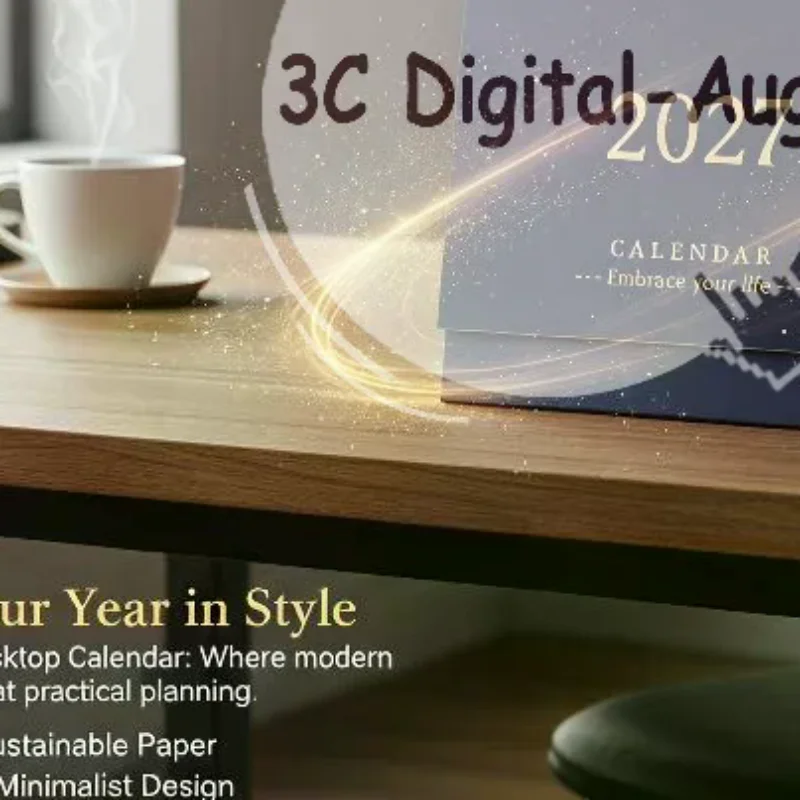2027 Ins Style Fresh Desk Calendar Minimalist Creative Daily Planner Desktop Decoration for Student Office Home Gift