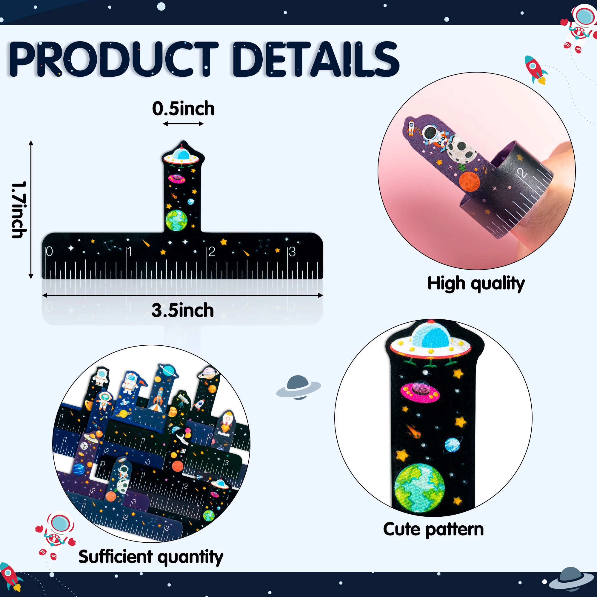 Word Spacing card 36pcs caliper Bookmark Stationery Measuring ruler Cosmic Drawing Drawing Math Tool Writing Mini portable child