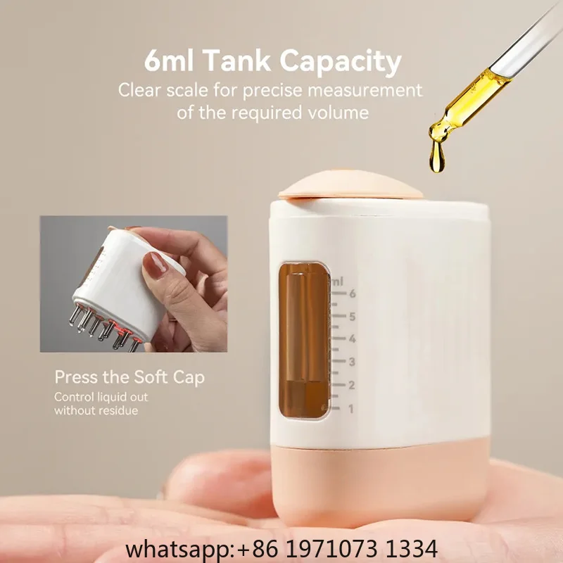 Electric Head Scalp Massager Hair Growth Oil Serum Comb Waterproof Head Scratcher Regrowth Hair Treatment With Red Light Therapy
