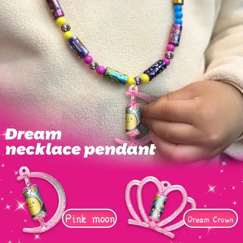 Children's Crafts Handmade Beads Toys Plastic Bracelets Stick Rolls Diy Beads Stickers Necklace Jewelry Toys for Girls Children