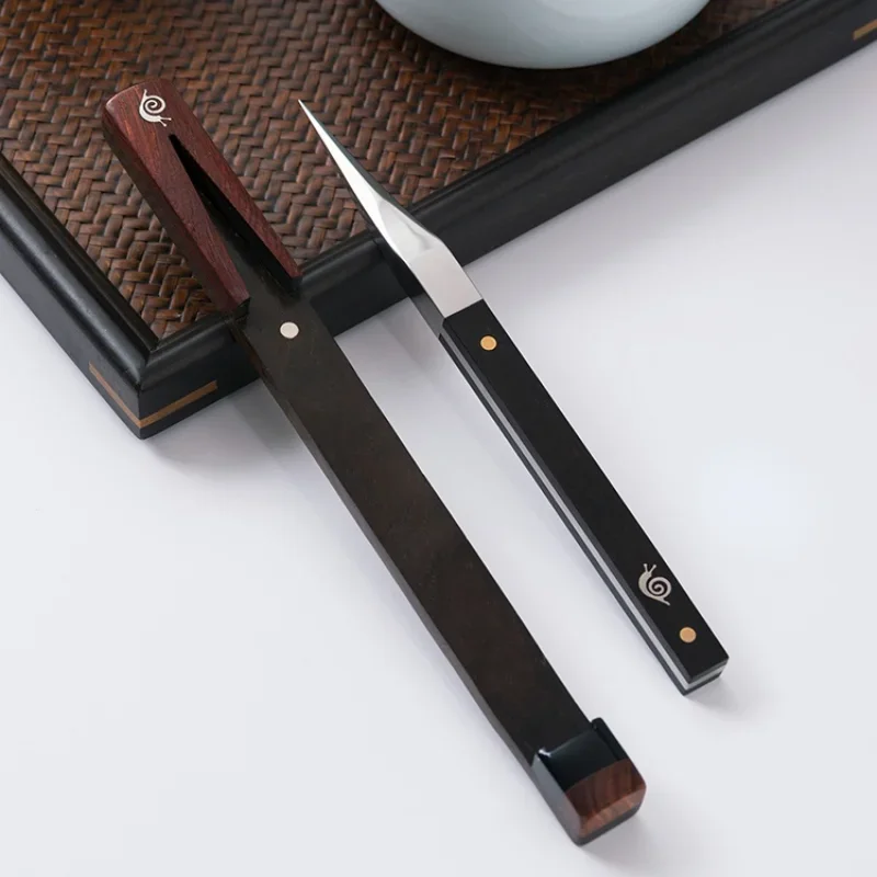 

Puer Stainless Steel Tea Knife Cutter Ceremony Prying Chinese Kung Fu Tea Knife Handmade Creative Caja De Te Household Products