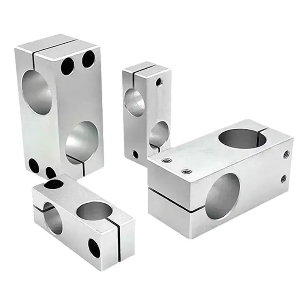 1Pcs Optical Axis Pillar Fixing Clamp Vertical Fixed Diameter Aluminum Alloy Steel Pipe Fixing Bracket Cross Block