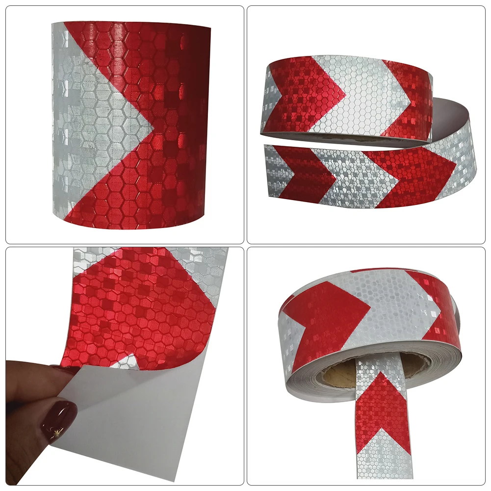 NEW 5cm*300cm Car Arrow Reflective Tape Decoration Stickers Car Warning Safety Reflection Tape Film Auto Reflector Sticker