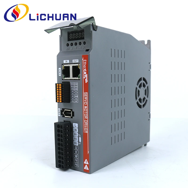 Lichuan EtherCAT AC Servo CNC Kit 100W-1KW 17bit incremental encoder Stable Performance AC Servo Drives for Mill Router Plasma