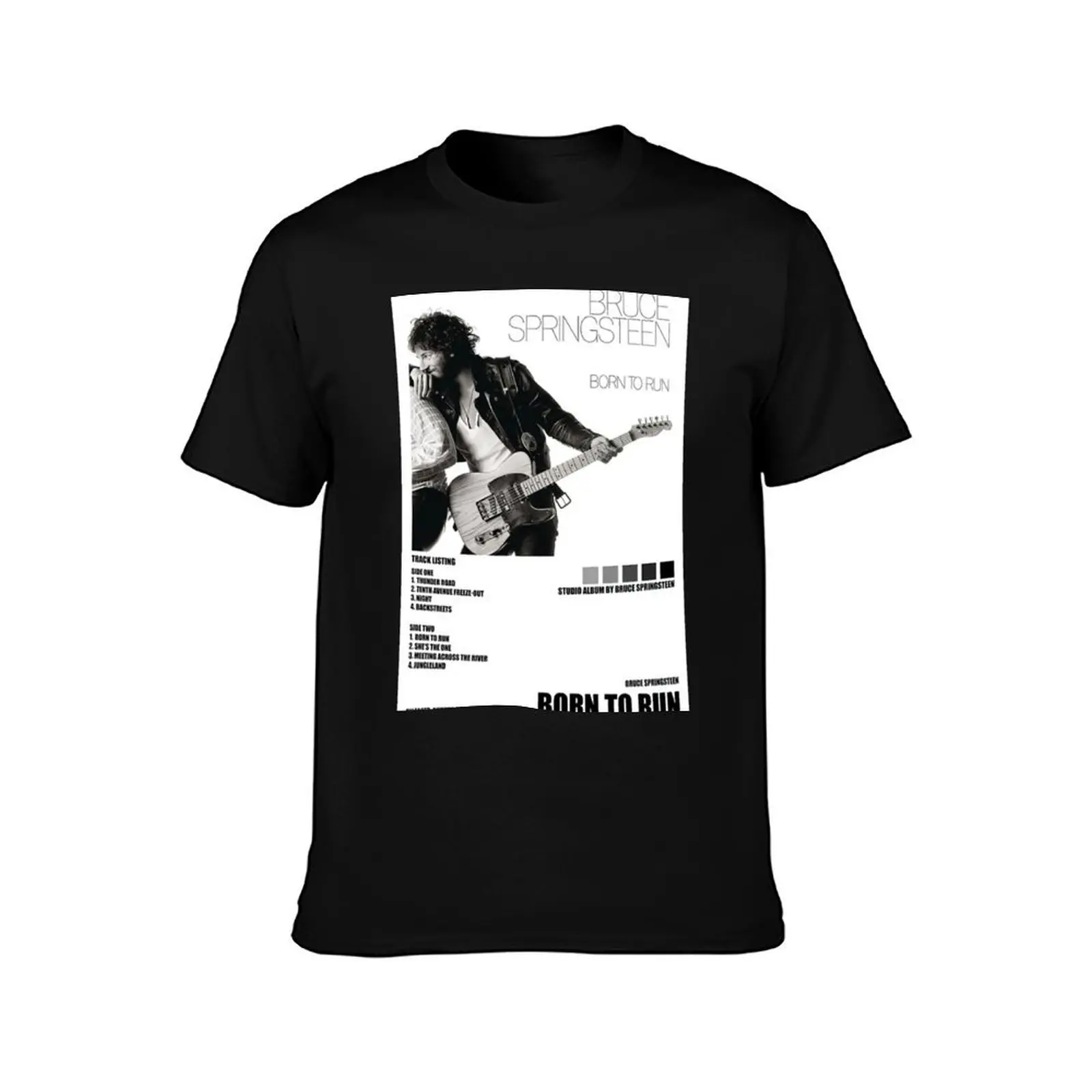 Aesthetic Guitar Springsteens Poster T-Shirt Abstract Pattern Print Top T-Shirt