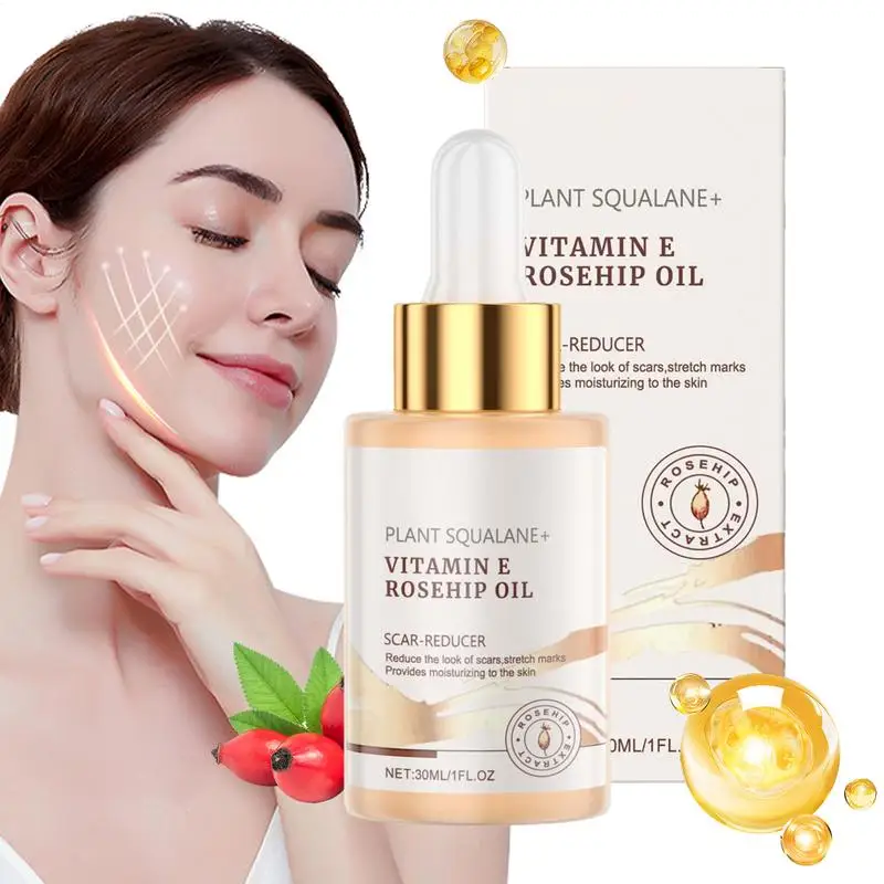 Skin Firming Tightening Face Oil Moisturizing Squalane Rosehip Oil Wrinkle-reducing Face Oil Anti-Dry Anti-Aging Face serum 30ml
