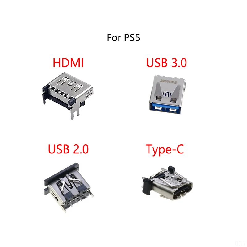 1PCS/Lot For Sony Playstation PS5 Controller Power Hole Port Type C USB 2.0 3.0 Socket Connector HDMI-Compatible Interface