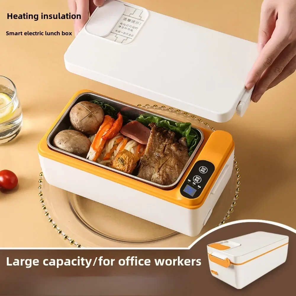 Office/Home Thermal Lunch Boxes, Portable Electric Lunch Boxes, Water Free Heating Bento Box Stainless Steel Food Warmer