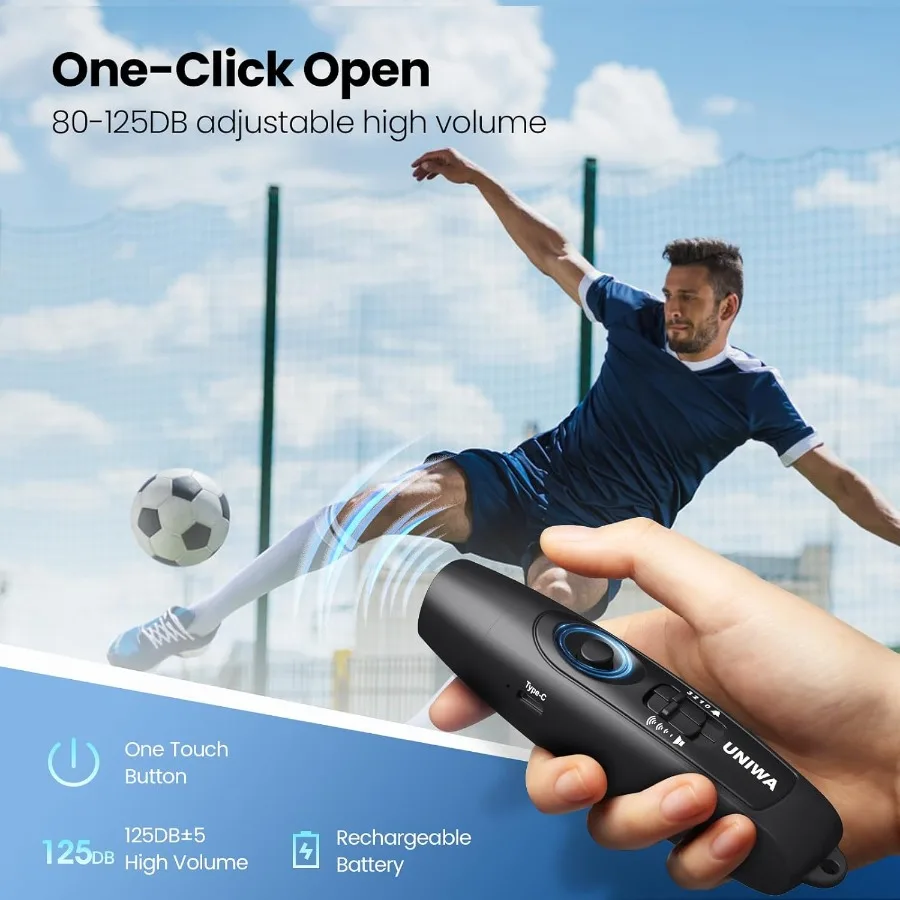 Electronic Whistle with USB Charging 3 Tone 3 High Volume Hand Emergency Whistle for Referee Coaches Teacher Outdoor Sport Game