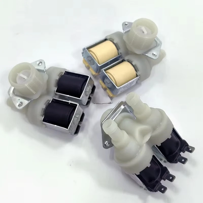 DC12V DC24V AC220V Electric Eco Plastic 2 Way Water Inlet Solenoid Valve for Commercial Laundry Equipment