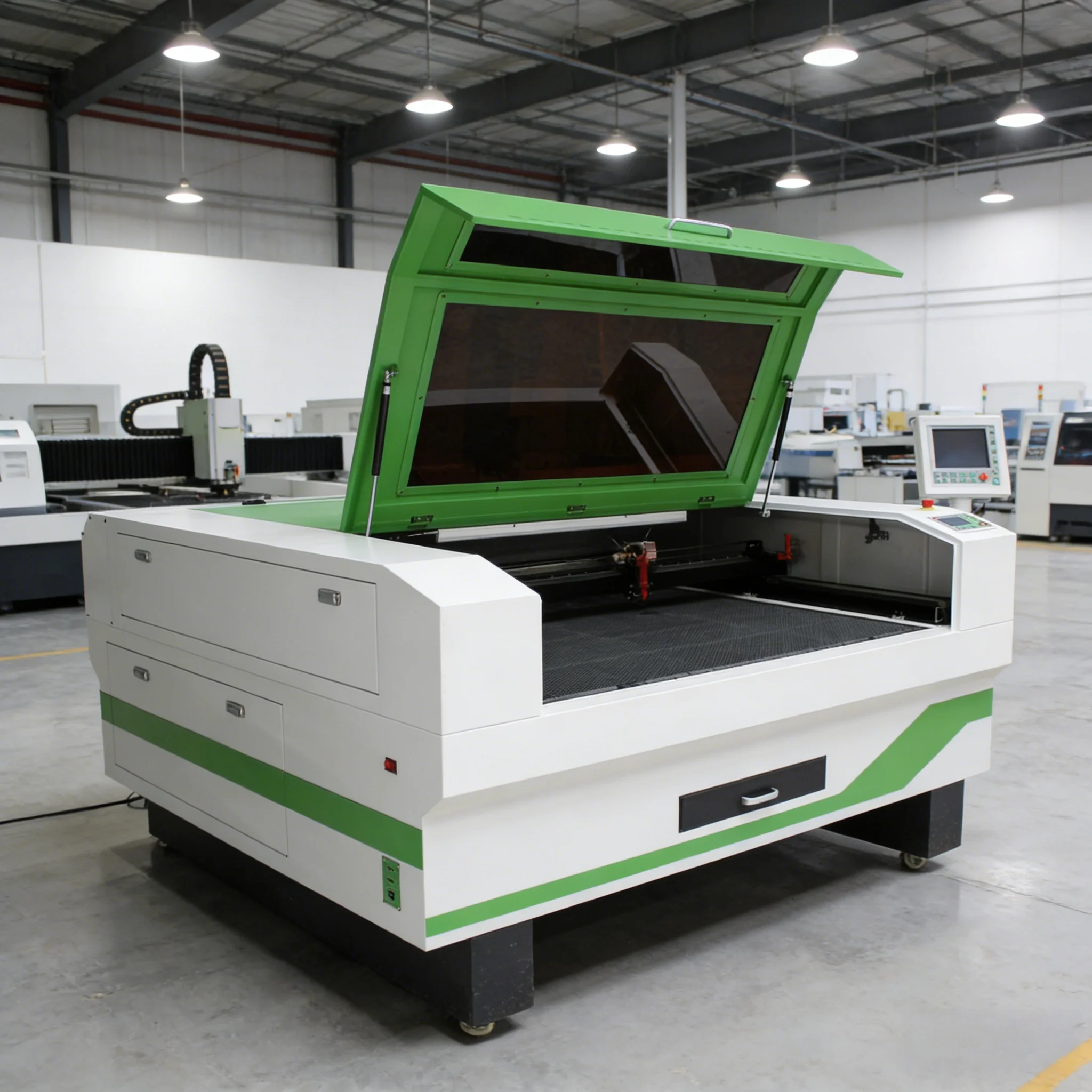 MX CE Certified 1390 CO2 Cutting and Engraving Machine 80W/100W/120W/150W/W for Wood, Acrylic Fabrics, Leather, and Paper.