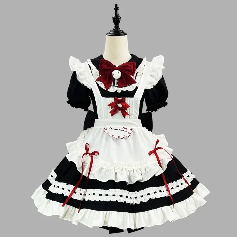 

Lolita Servant Dresses JK Black White Cute Soft Girl Y2K Servant Dresses Cosplay Set Sweet Girl Cafe Anime A-line Skirt Suit New