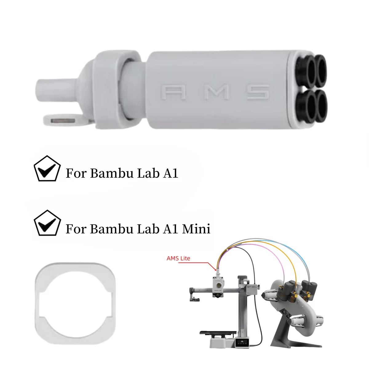 AMS Lite Filament Hub For Bambu Lab Five way components switch consumables multi-color printing For A1/A1 Mini Parts