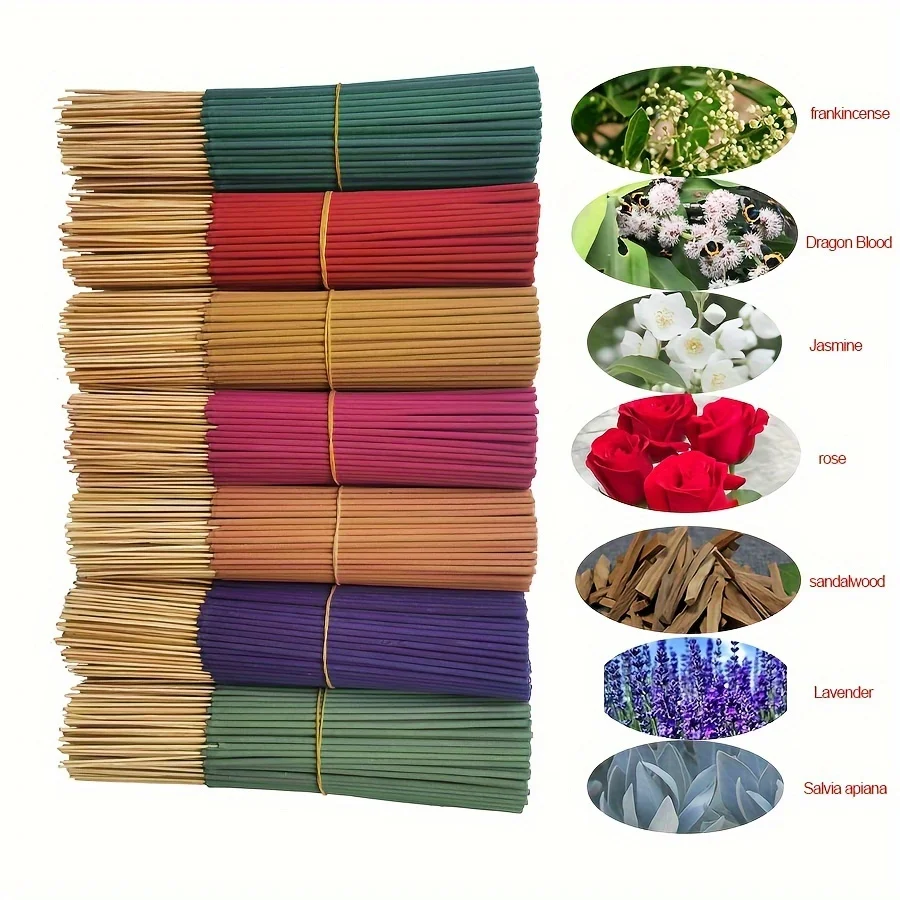 A set of 140 incense sticks, containing lavender, sandalwood, and white sage, suitable for home, office, yoga, meditation, etc